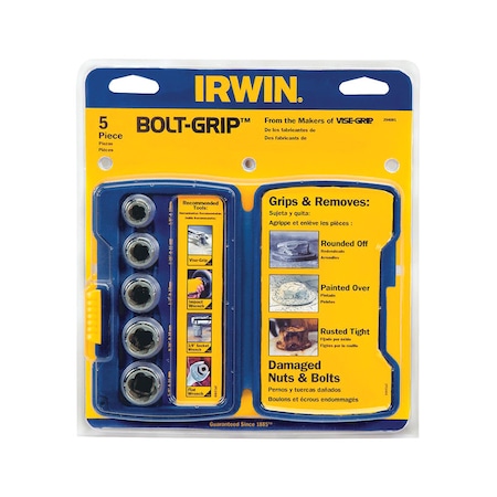 Irwin Irwin Bolt-Grip Carbon Steel Base Set 5 pc 394001